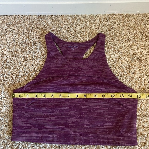 Outdoor Voices TechSweat Plum Space Dye Crop Top - Picture 6 of 7